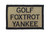 Golf Foxtrot Yankee Tactical Funny Velcro Fully Embroidered Morale Tags Patch