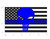 Thin Blue Line Skull American Flag Police Flag 3x5 Vinyl Decal Sticker for Cars Trucks Laptops etc...
