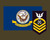 Navy Flag USN with Rank Insignia 3.22x5 Vinyl Decal Sticker for Cars Trucks Laptops etc...