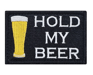 Hold My Beer Tactical Velcro Fully Embroidered Morale Tags Patch ...