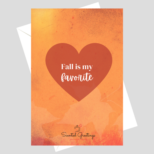 Fall is my Favorite With Heart| Scented Greeting Cards