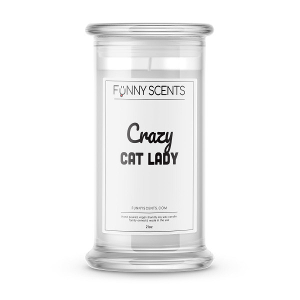 Crazy Cat Lady Funny Candles