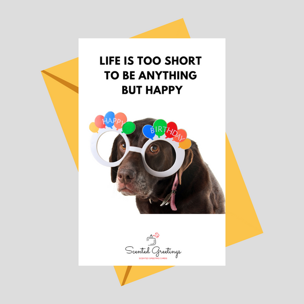 Life is To Short to be Anything but Happy | Scented Greeting Cards