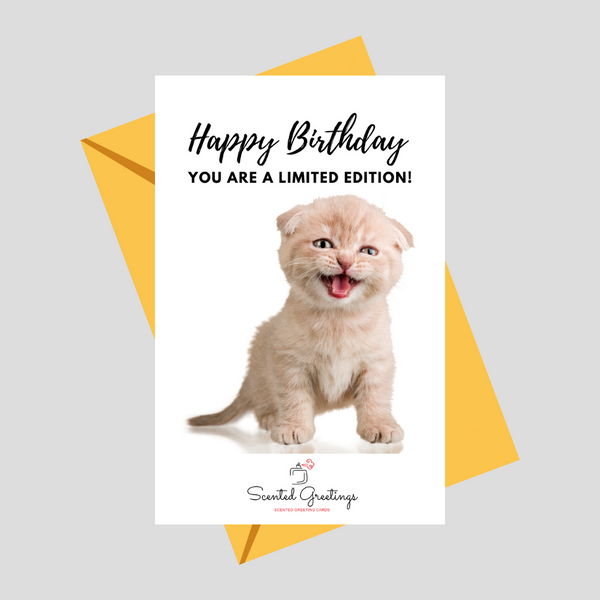 Happy Birthday You're a Limited Edition! Scented Greeting Cards