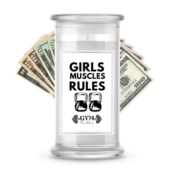 Girls Muscles Rules | Cash Gym Candles