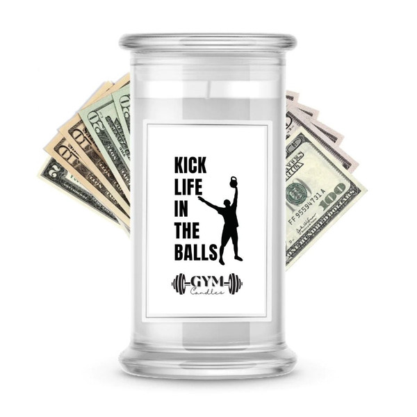 Kick Life in the Balls | Cash Gym Candles