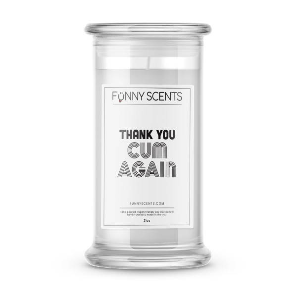 Thank You Cum Again Funny Candles