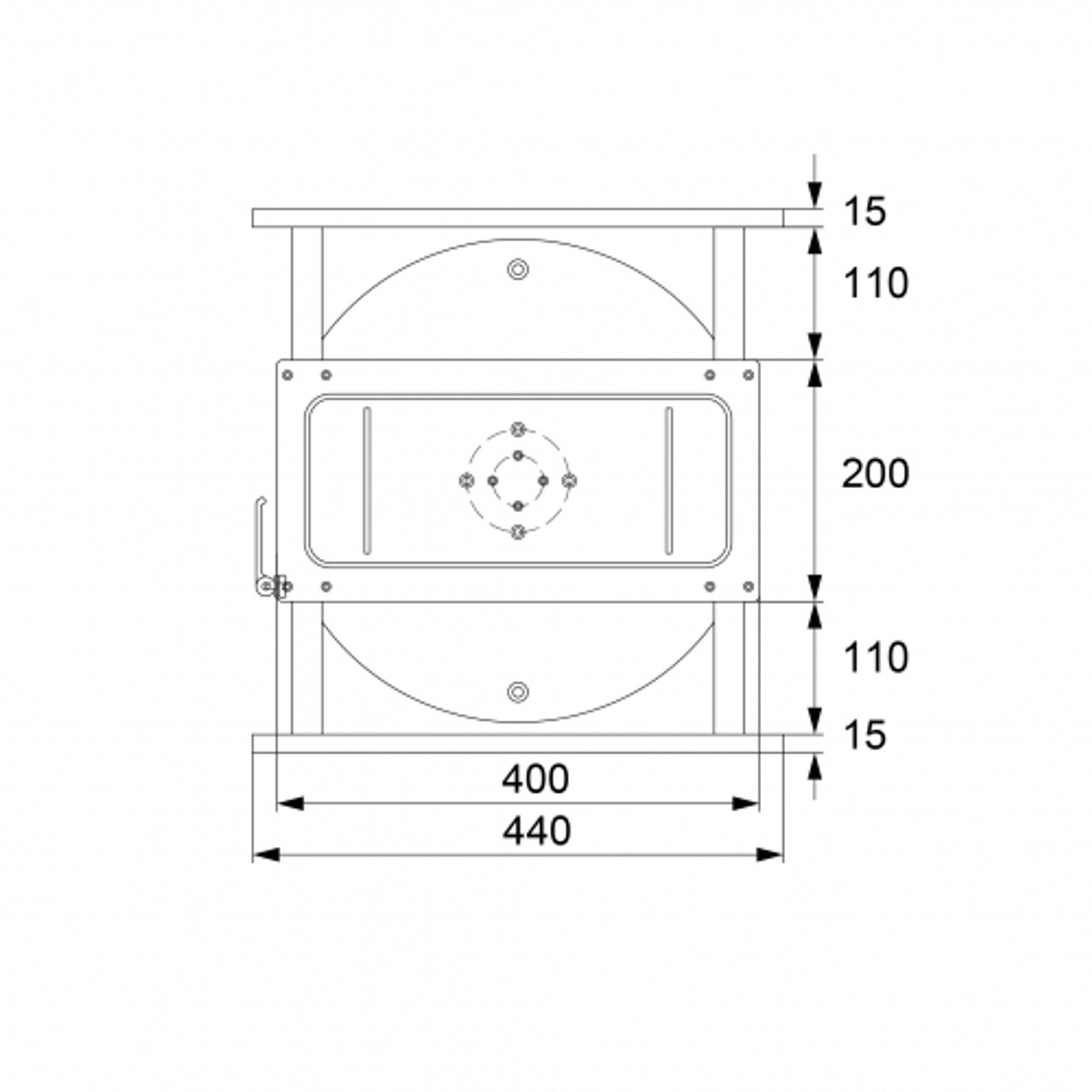 Two stages electric pedestal without under floor protrusion
