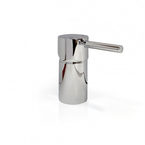 Chromed brass compact shower mixer control minimalistic