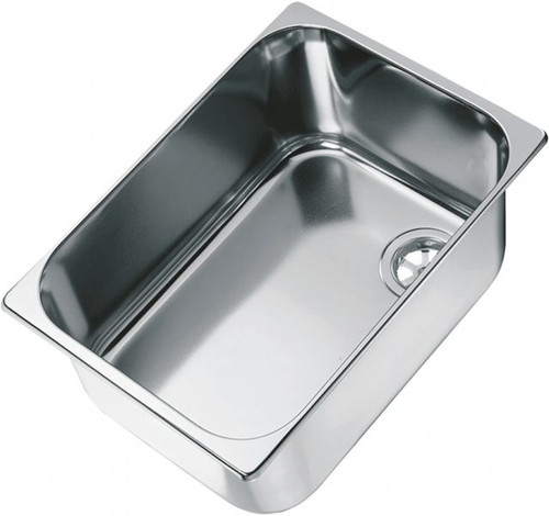 CAN Rectangular Semi polished sink LA1400 inc waste