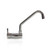 Chromed brass 360° swivelling fold-down mixer tap compact long spout marine