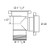 T' waste adaptor 1"1/2 F BSP x Ø 40 mm x 1"1/2 M BSP dimensions