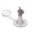 Water saving push button shower head with recessed container and hose