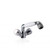 Double handle shower mixer, pull out elbow, tap/spray and water saving function