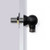 Through bulkhead elbow shower connector in matt black