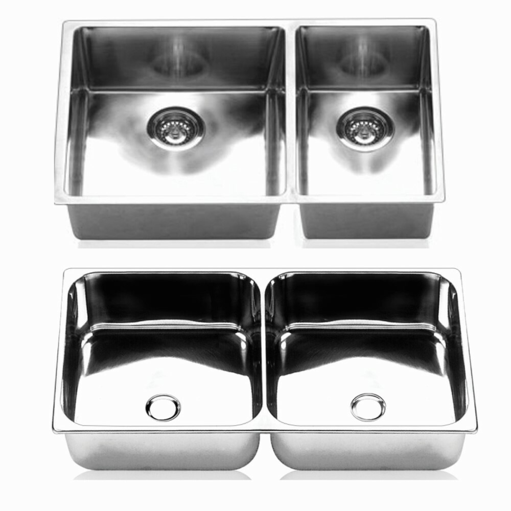 marine grade double sink stainless steel boat