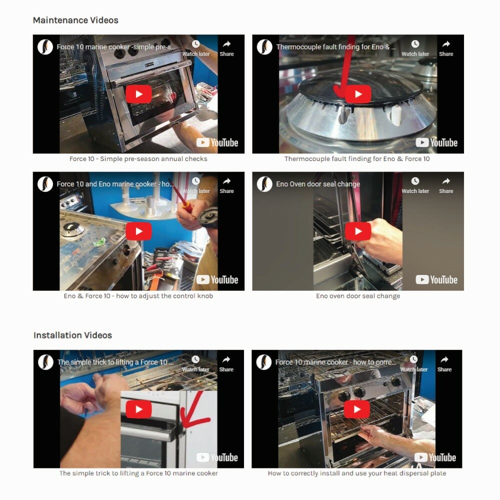 Force 10 cooker maintenance