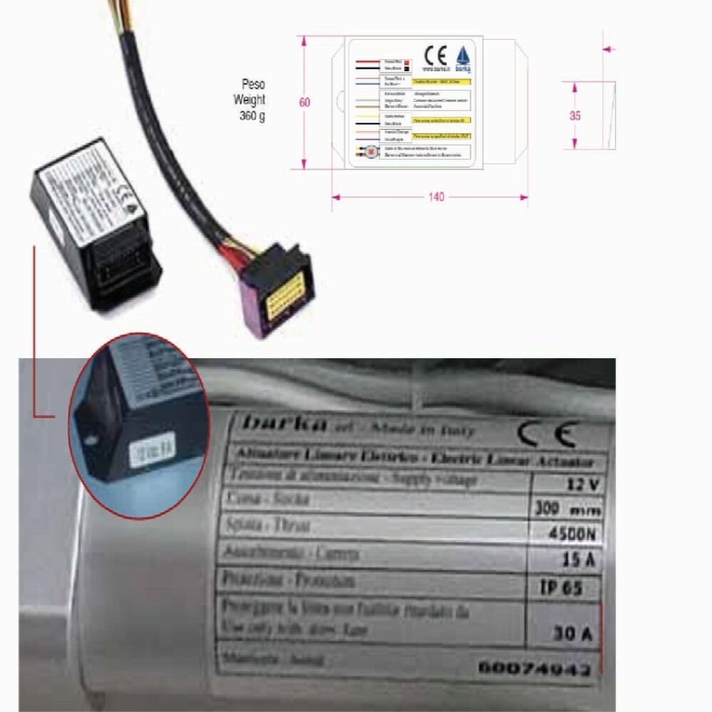 waterproof keypad for Barka pedestals and struts