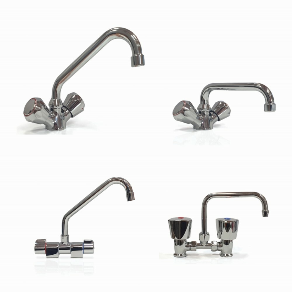 two handled marine boat taps chromed brass yacht