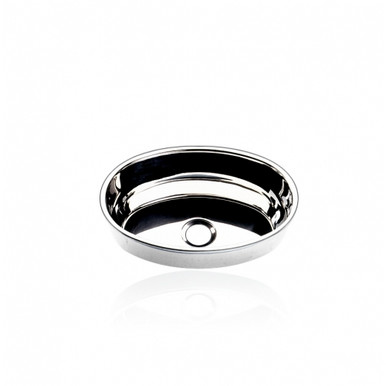 Stainless steel Oval Shaped Basin, mirror finish, inset flange ...