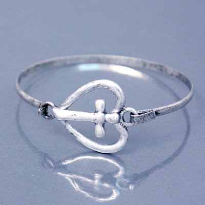 Cross Bangle Bracelet