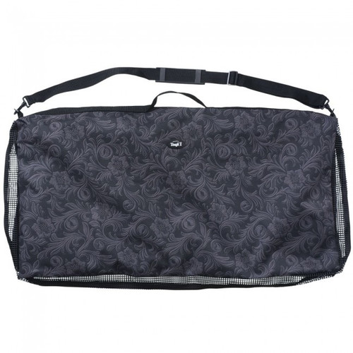 Heavy Nylon Black Tooled Saddle Blanket Protector/Carrier 