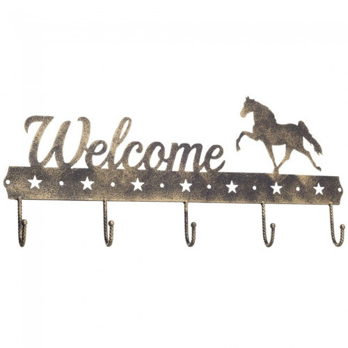 Tennessee Walker Welcome Sign 5 hooks in hammered finish