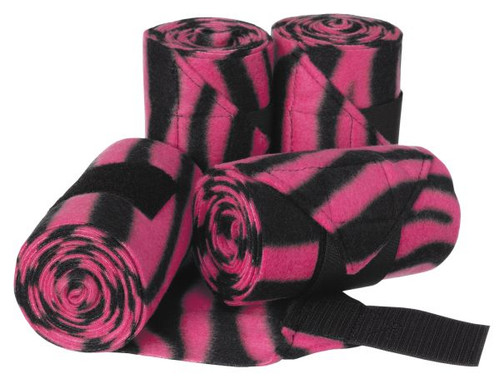  Pink Zebra Print Fleece Polo Wraps