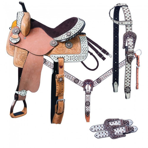 Arizona Belt Buckle Bling Collection 5 Piece Saddle Package