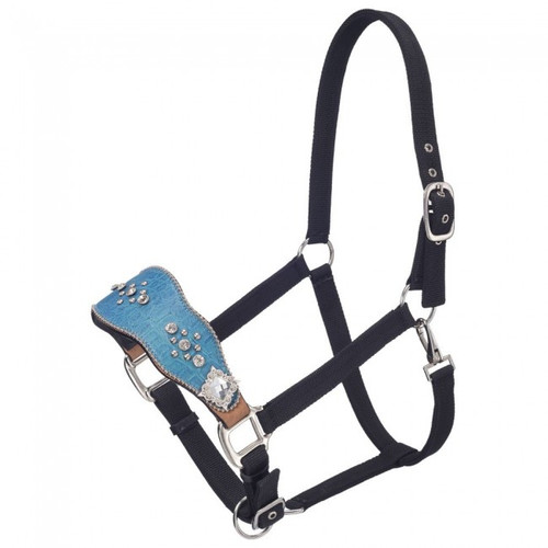 Trinity Turquoise Crystal Bronc Halter 50-7718