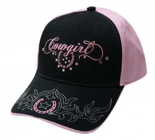 Crystal Embroidered Cowgirl Ball Cap