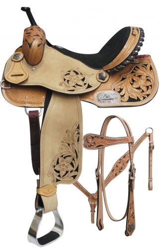 Double T Barrel Saddle w/Tack Set