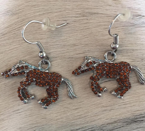 Crystal Horse Earrings