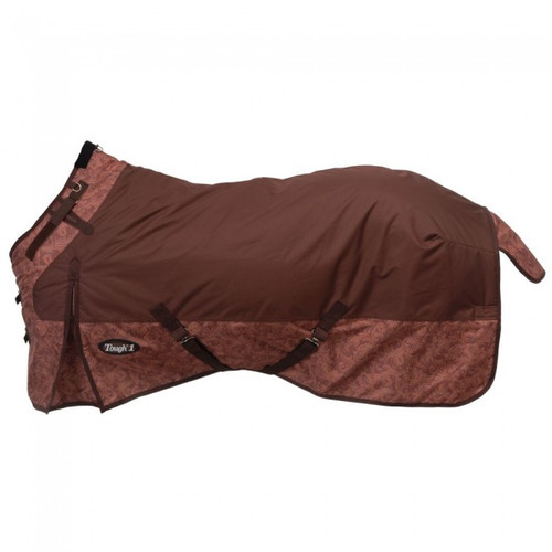 Tough-1 1200D Waterproof Poly Snuggit "Tooled Brown" Print Turnout Blanket