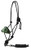 Nylon cowboy knot halter with hair on padded Lime Green Zebra nose band. Halter comes with 7ft. removable lead. 