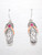 Flip Flop Earrings with Pink Crystal