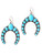 Silver Squash Blossom Earrings Turquoise Stones
