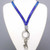 Lanyard W/ Keyring and Clip 2 Pack Silver and Blue