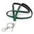 Lanyard W/ Keyring and Clip 2 Pack Multi Colored Green and Solid Green