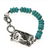 Silver and Turquoise Horse Stretch Bracelet
