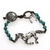 Antique Silver Horse w/ Turquoise Beaded Bracelet