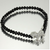 Black Beaded Crystal Horse Stretch Bracelet