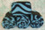  Teal Zebra Print Fleece Polo Wraps