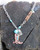 Copper Boot Cross Turquoise Necklace 