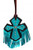 Showman ® Turquoise Metallic Fringe tie on Cross