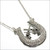 Horseshoe and Double Pistols Pendant Necklace