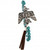 Thunder Bird Suede Tassel Stretch Bracelet-Silver