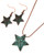 Copper and Patina Star Necklace w/ Matching Earrings
