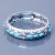 Turquoise & Silver Engraved Stretch Bracelet