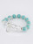 Turquoise and Crystals Horseshoes Cross Bracelet